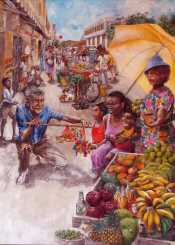 Albert Street Belize City painting