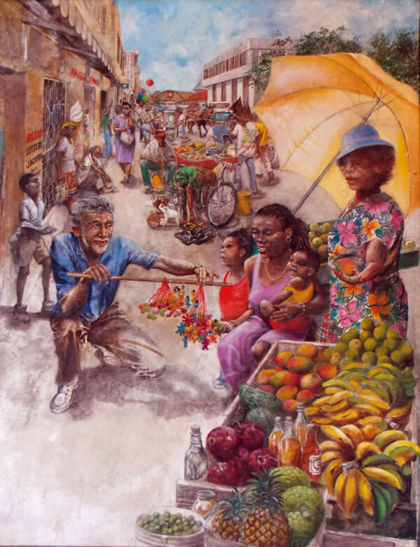 Albert Street Belize City painting