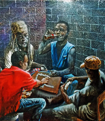 Painting of Domino Players